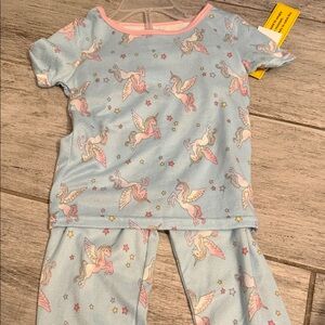 Unicorn Dreams Kids Pajama Set - Blue Size 3T NWT